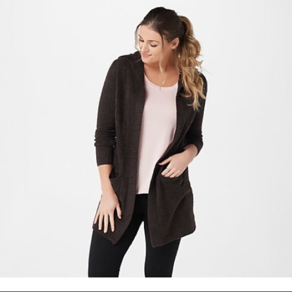 Barefoot Dreams Cozychic Lite Relaxed Hooded Cardi
